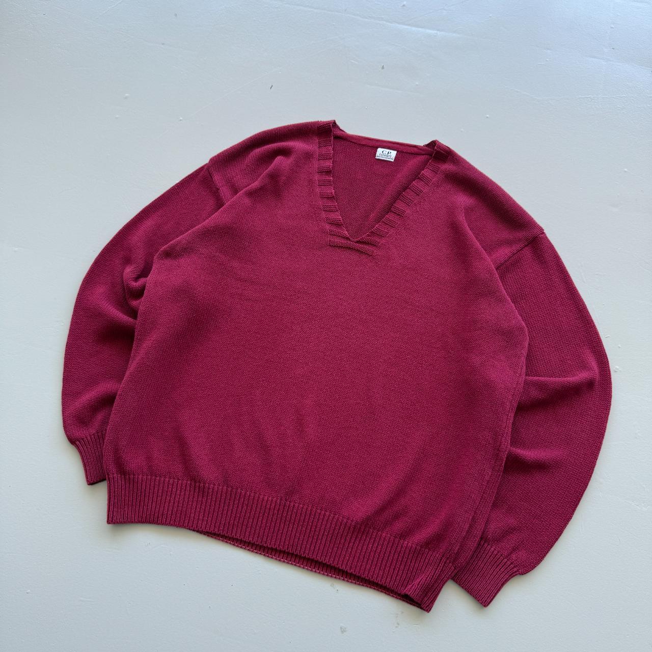 Burgundy C.P Company Chenille 90's Vintage Sweatshirt - XL