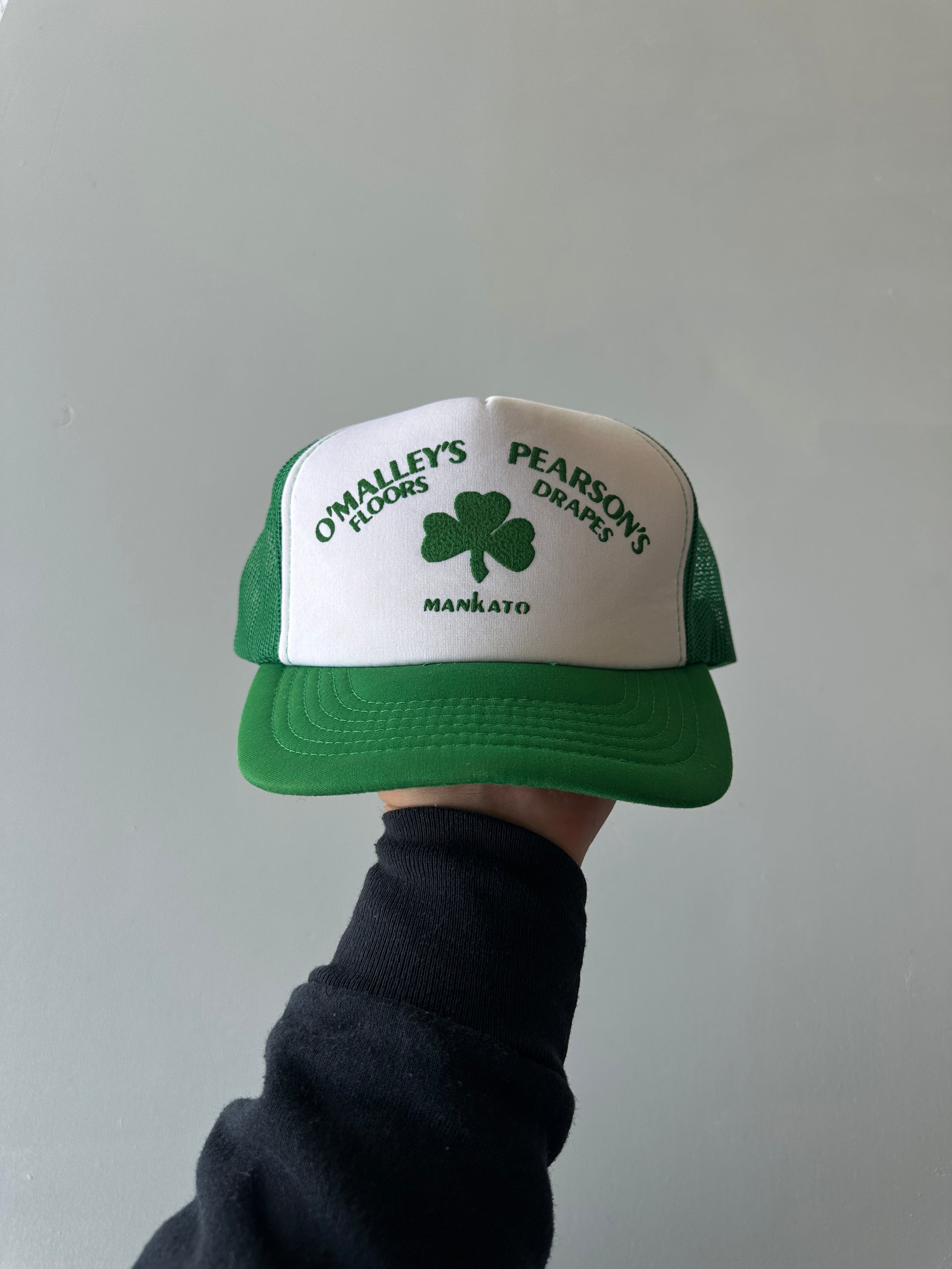 Green / White O'Malley's Vintage Foam & Mesh Snapack Trucker Cap