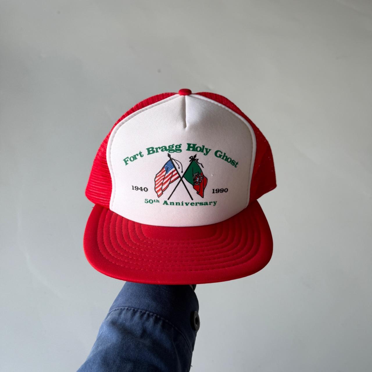 Red Fort Bragg Holy Ghost Vintage Foam and Mesh SnapBack Trucker Cap