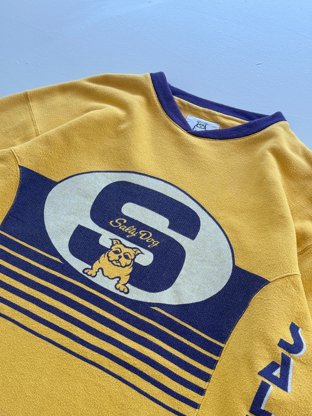 Yellow Salty Dog 90's Vintage Hip Hop Sweatshirt Jersey - XL