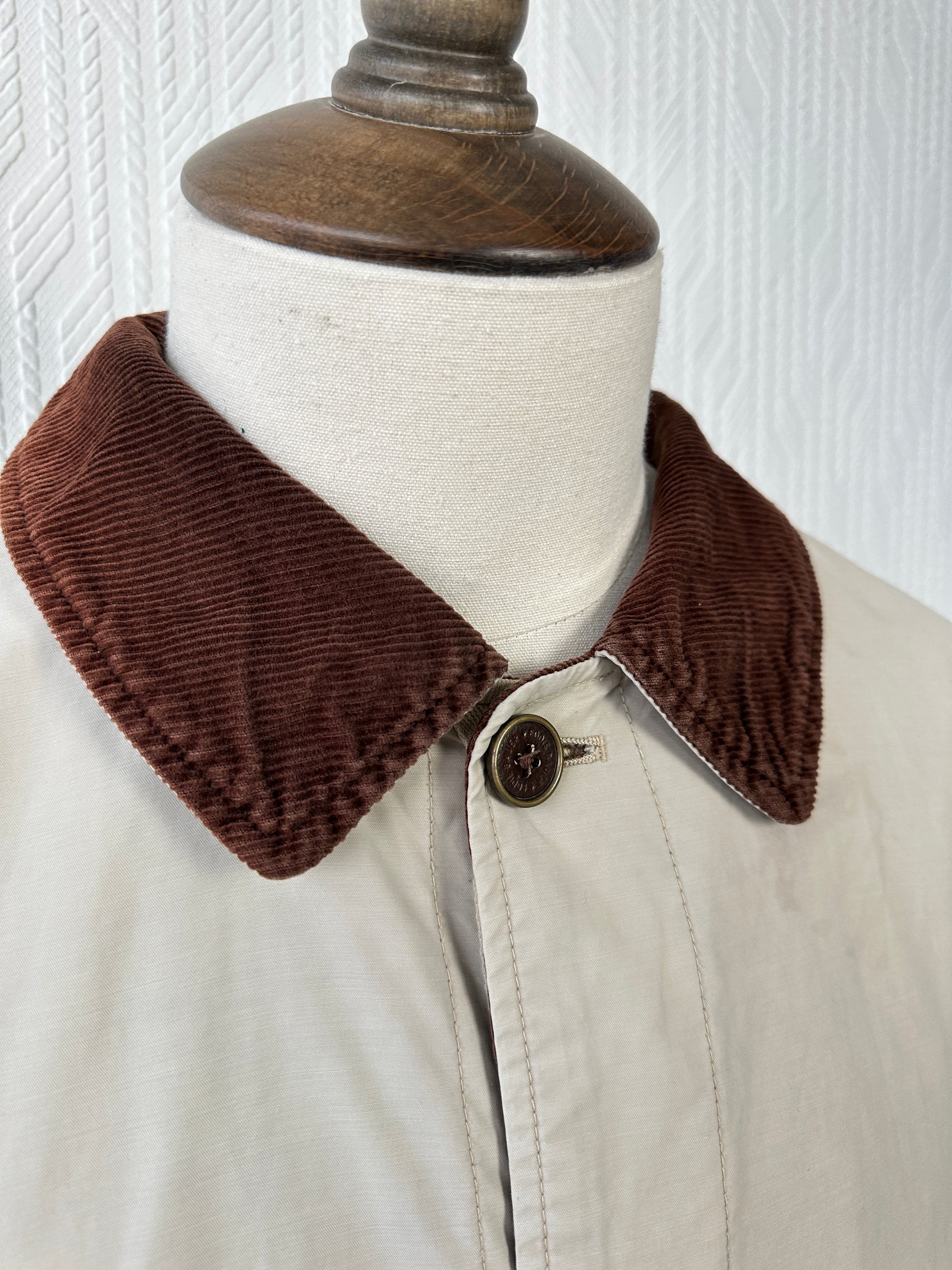 Eddie Bauer 90's Vintage Barn Jacket Cream / Sandstone - Large