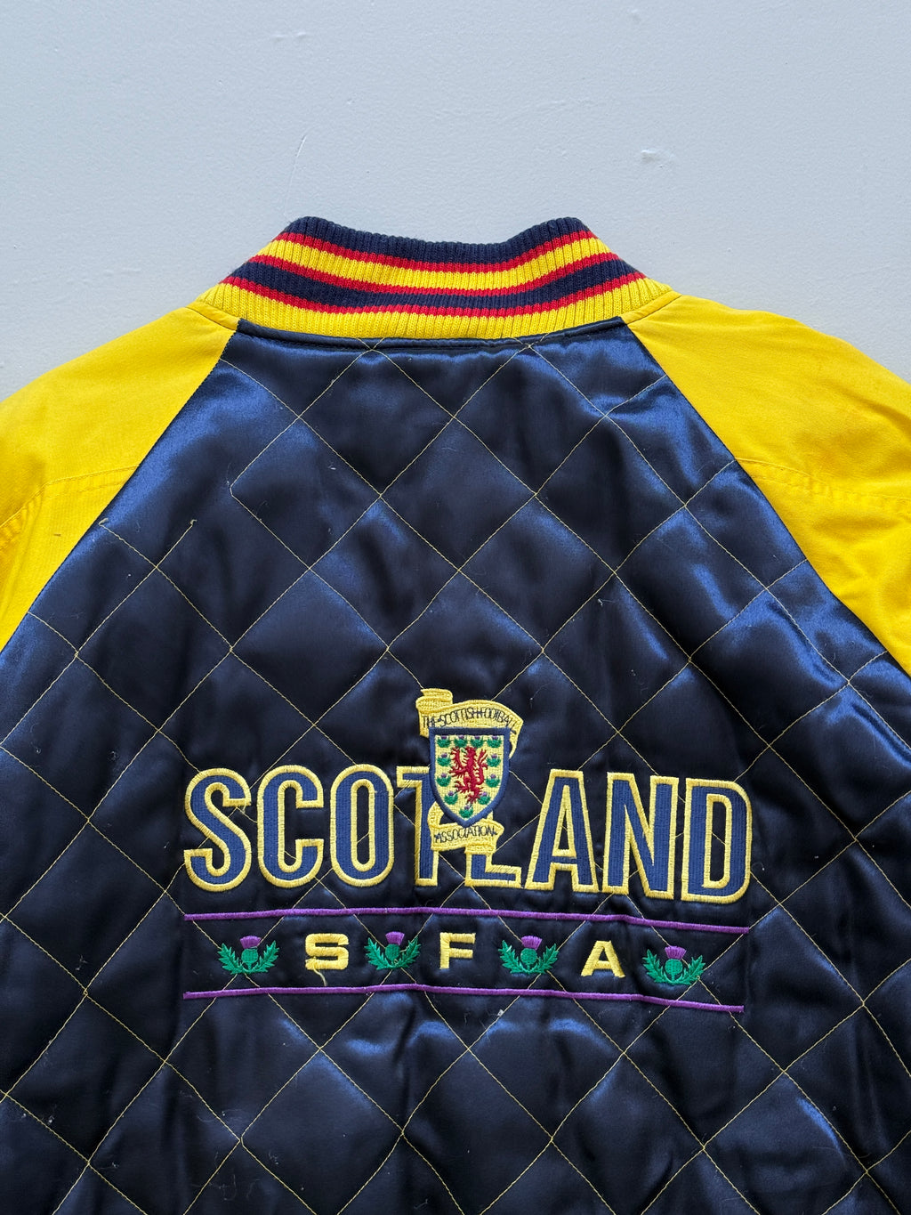Umbro Scotland SFA 90's Vintage Quilted Bomber Jacket - XL