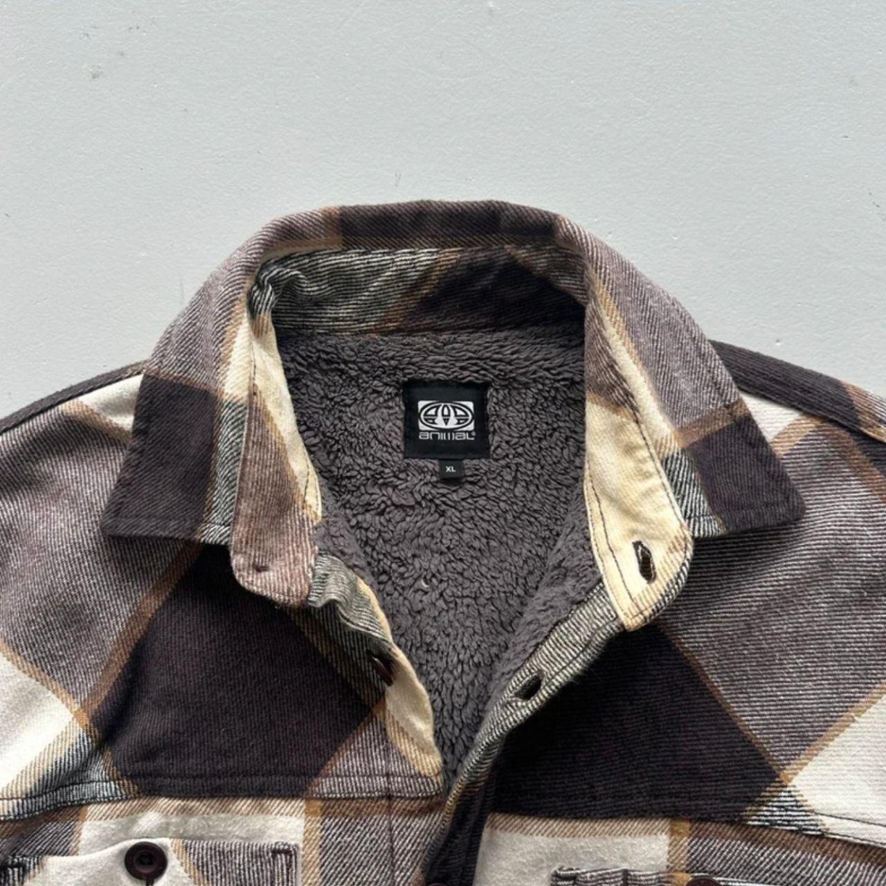 Animal Over-shirt Fleece 00s Y2K Surf-wear Jacket - Large