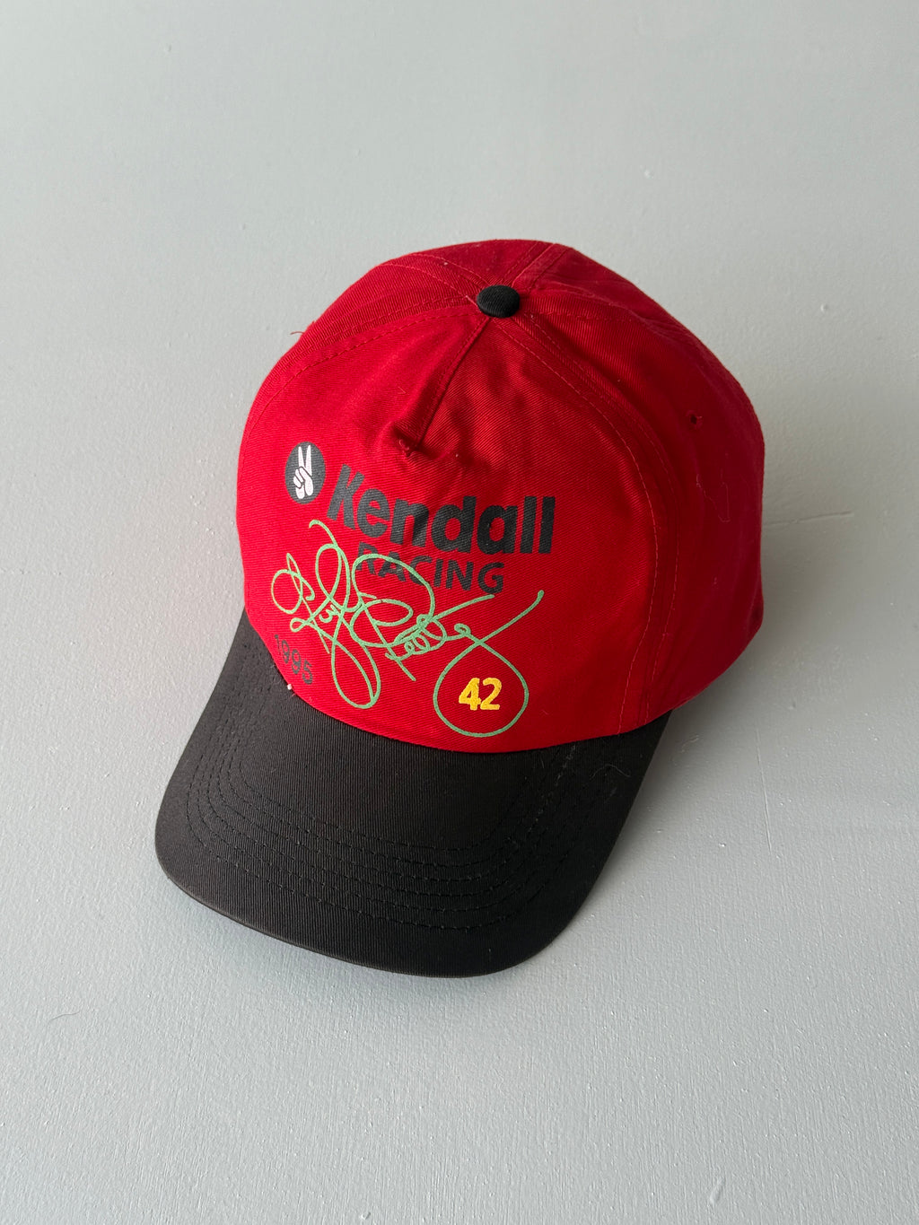 Red / Black Kendall Racing 90's Vintage SnapBack Trucker Cap