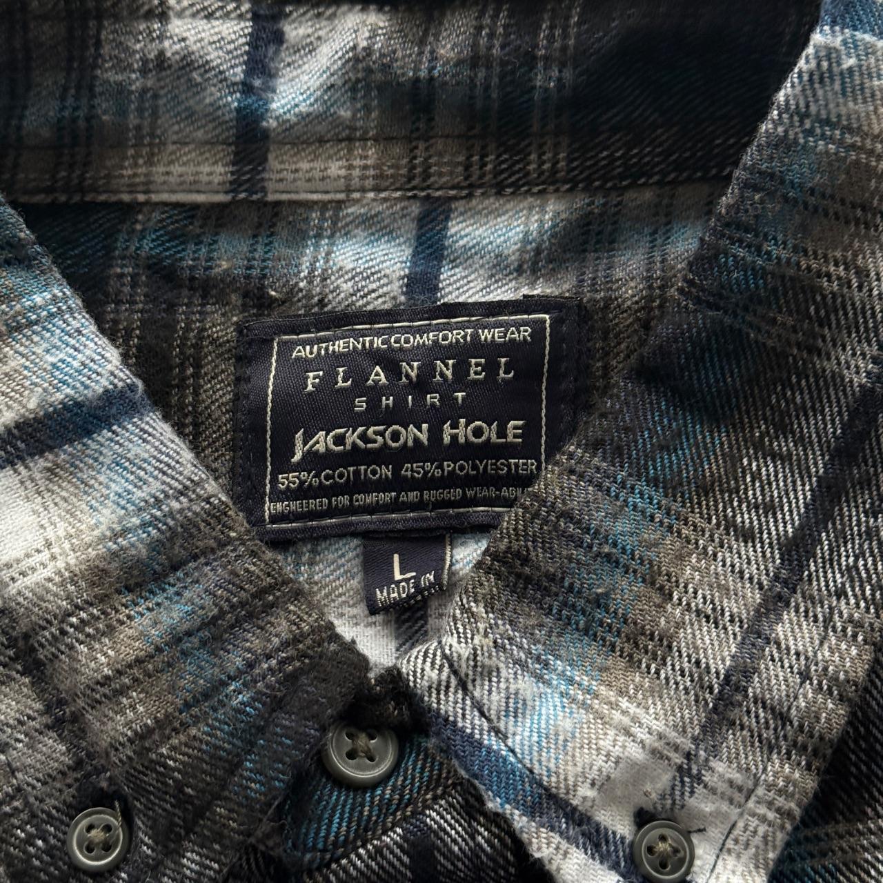 Blue Jackson Hole 00’s Vintage Flannel Long Sleeve Shirt - Medium