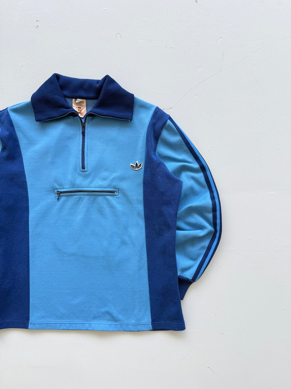 Adidas Trefoil 60s/70s Vintage Quarter Zip Track Top - XS/S
