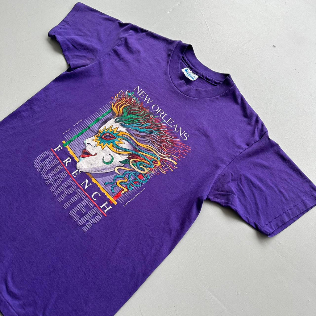 Purple New Orleans 90s Vintage T-shirt - Large