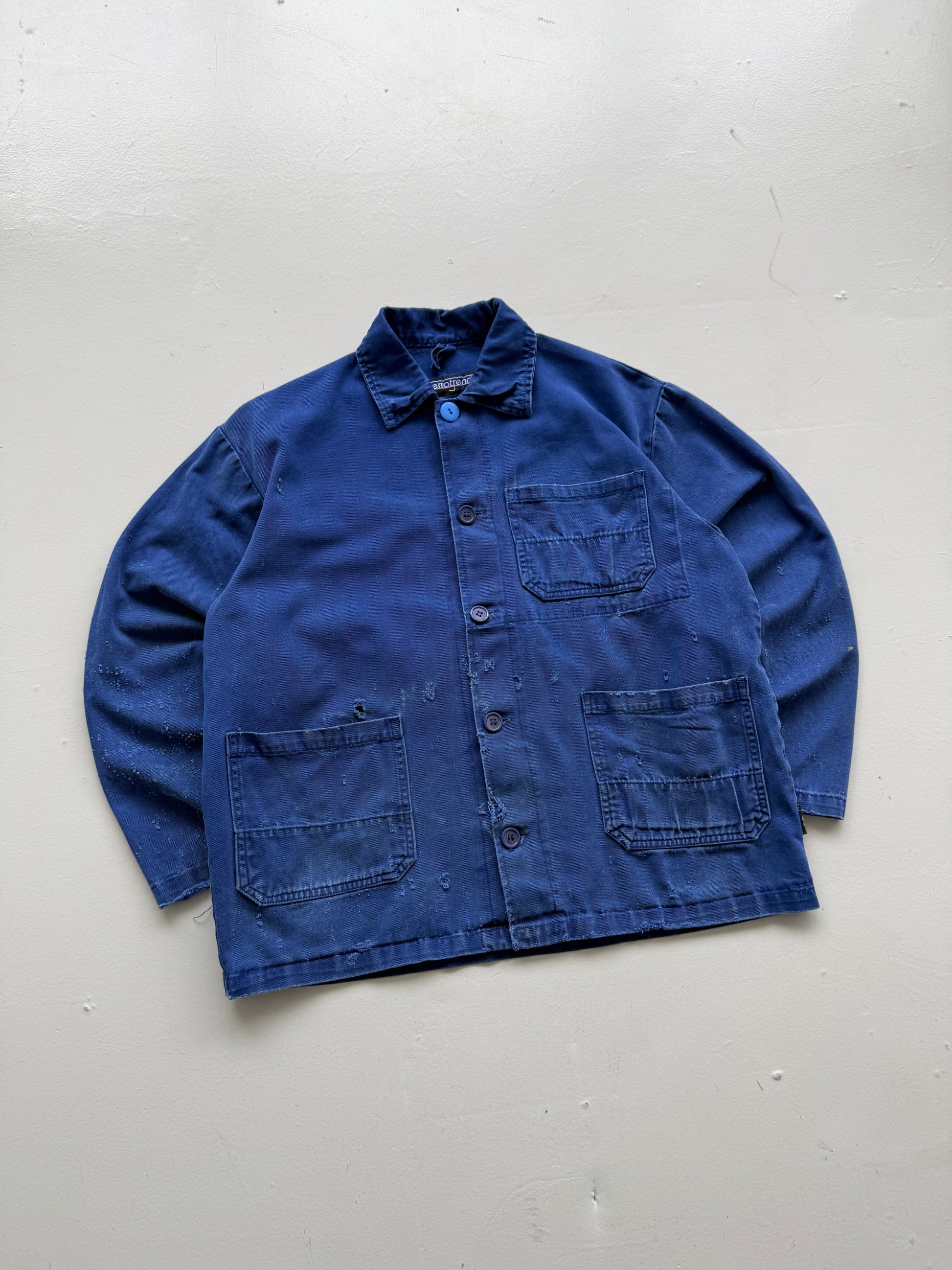 Thrashed Blue Terratrend Vintage Workwear Chore Jacket CH388 - XS