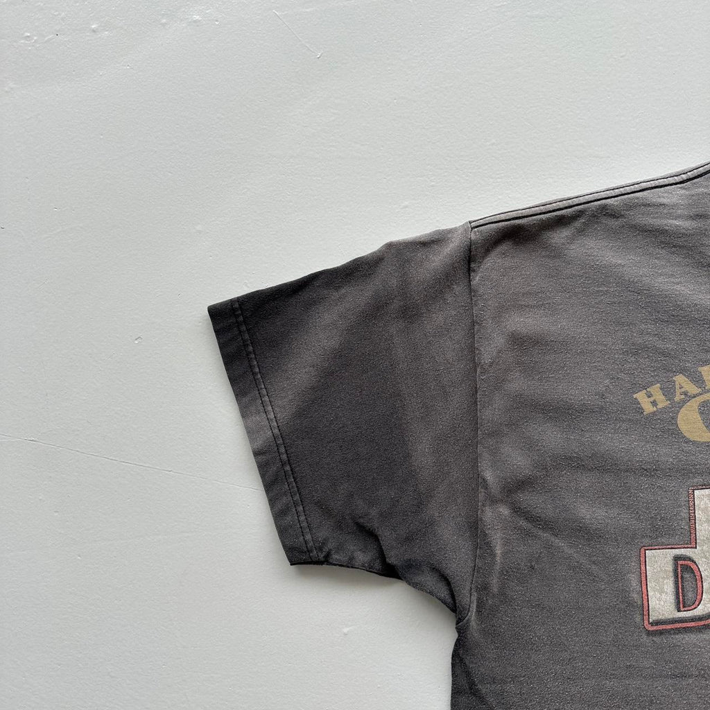 Black Faded Harley Davidson Biker Vintage 00's Graphic T-shirt - XL