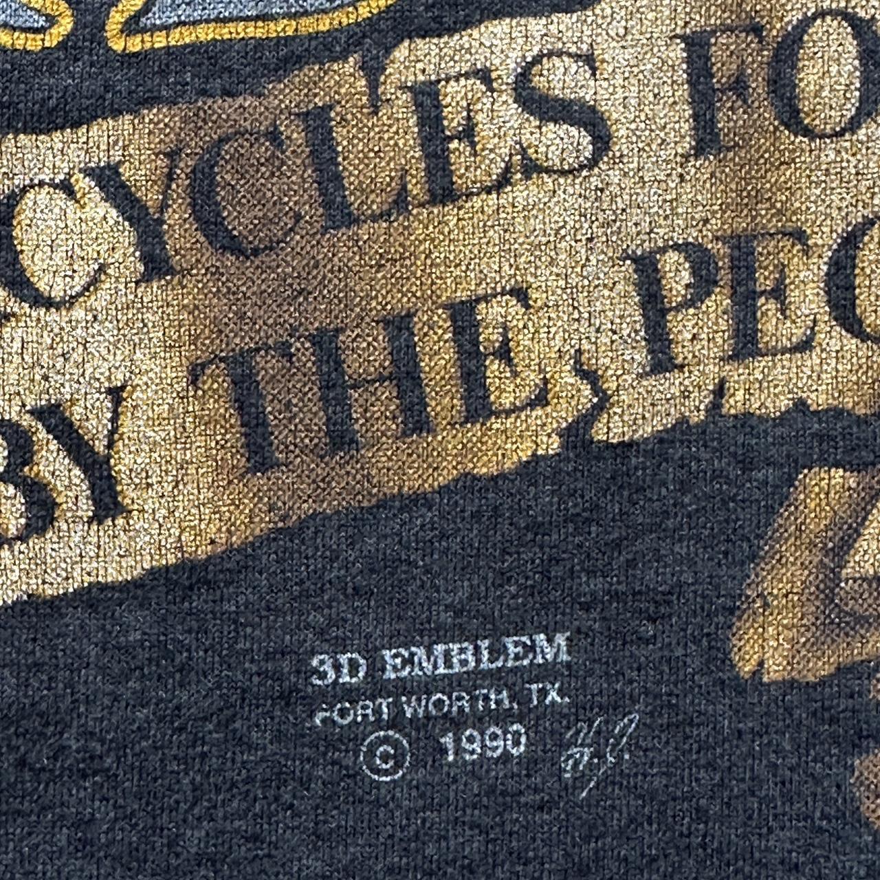 Black Harley Davidson 3D Emblem Rare 90’s Vintage T-shirt - Medium