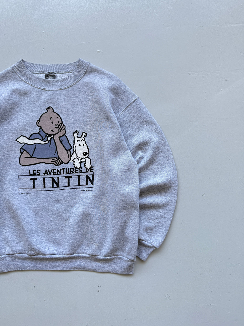 Les Aventures de Tintin 1992 Vintage Graphic Sweatshirt - Medium