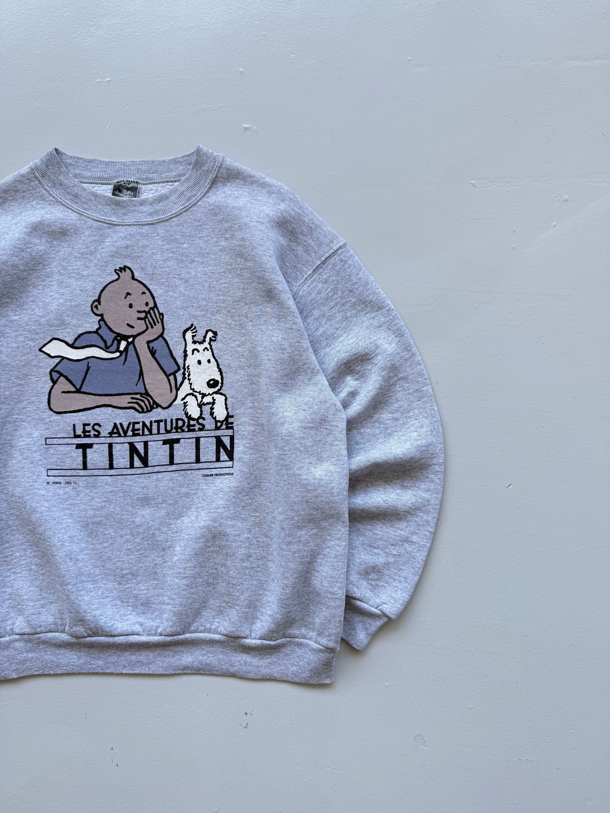 Les Aventures de Tintin 1992 Vintage Graphic Sweatshirt - Medium