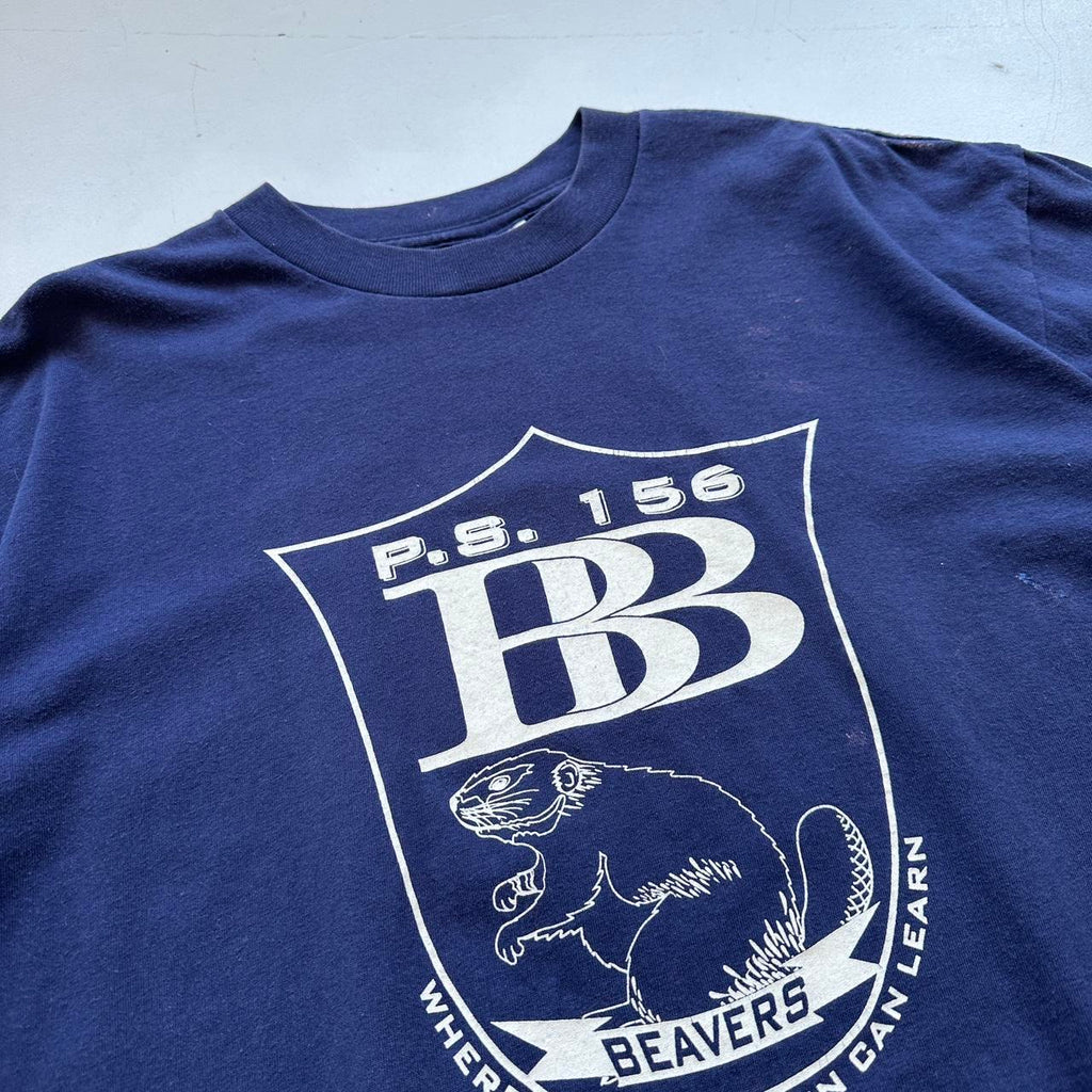 Navy Beavers 80s/90s Americana Vintage T-shirt - XL