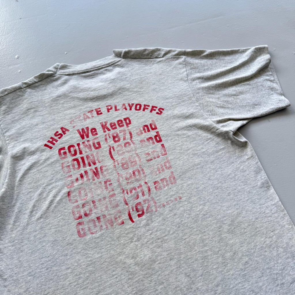 Grey Energized Football Vintage 90s T-shirt - Large