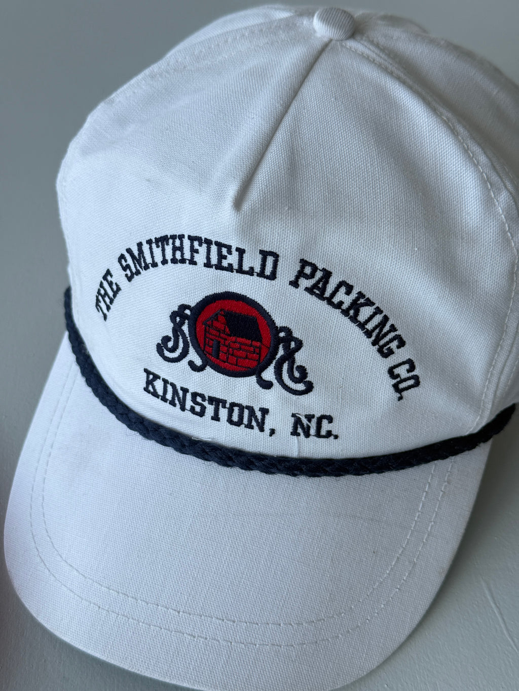 White Smithfield Packing Co. 90's Vintage SnapBack Trucker Cap