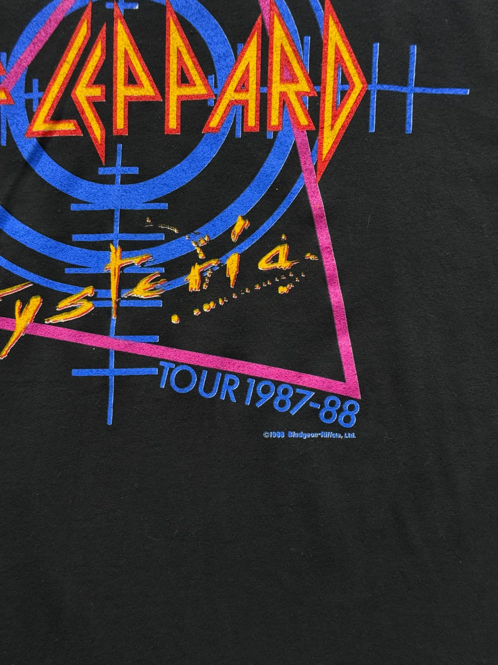 Def Leppard Hysteria Tour Rare 1987-88 Single Stitch Vintage T-Shirt - Large