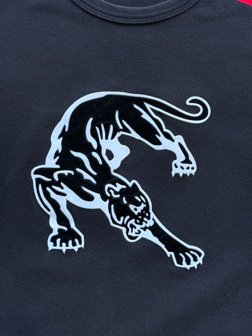 Black BeSomeOne Panther Virus Y2K Vintage Graphic Long Sleeve T-Shirt - Small