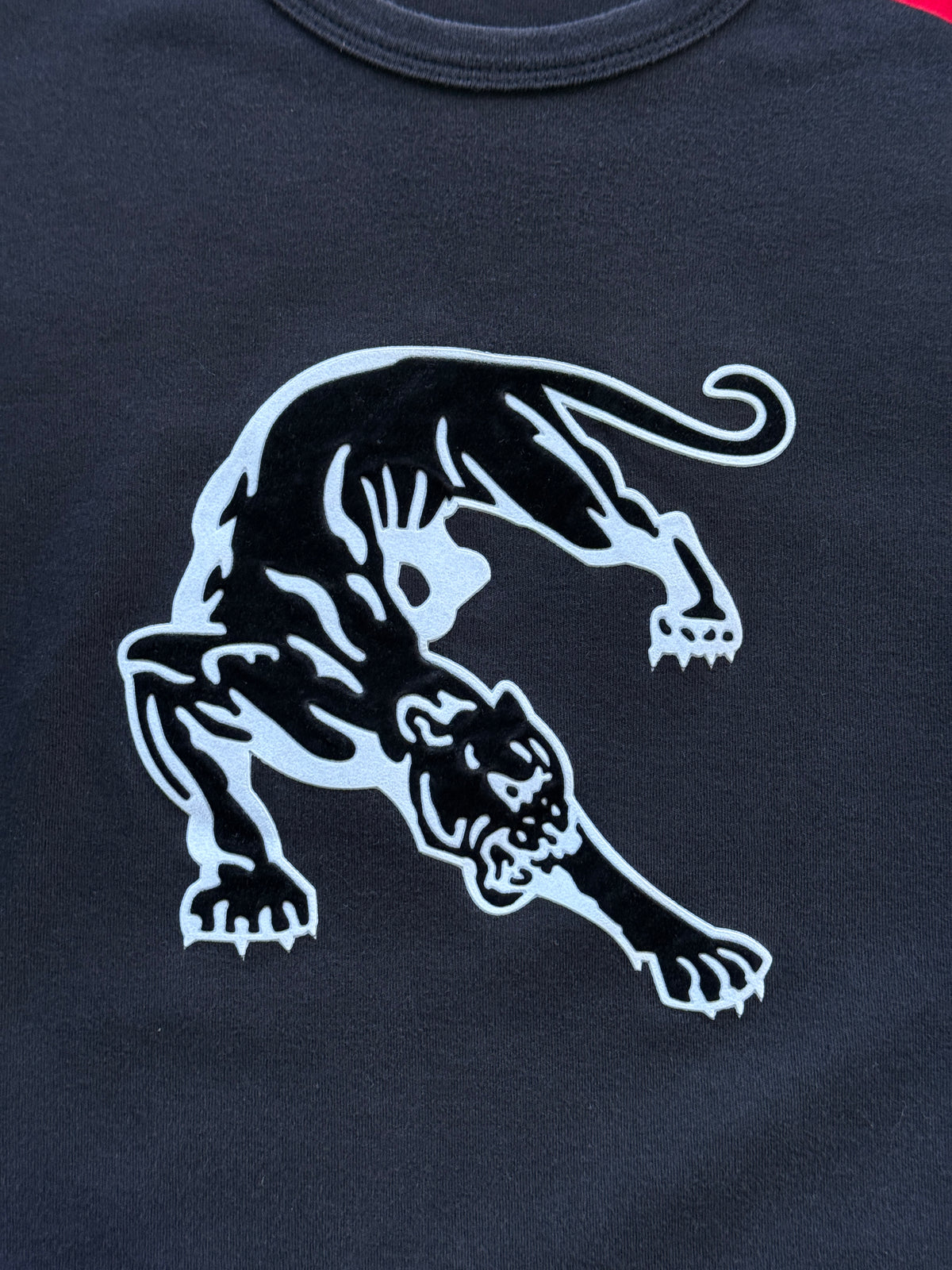 Black BeSomeOne Panther Virus Y2K Vintage Graphic Long Sleeve T-Shirt - Small