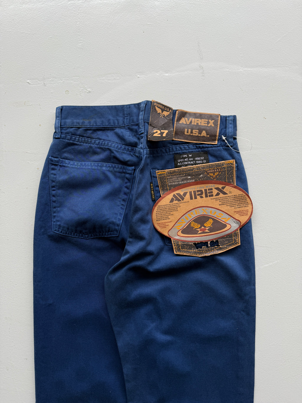 Blue Avirex Deadstock 00's Vintage High Waisted Jeans - W27 x L31.5