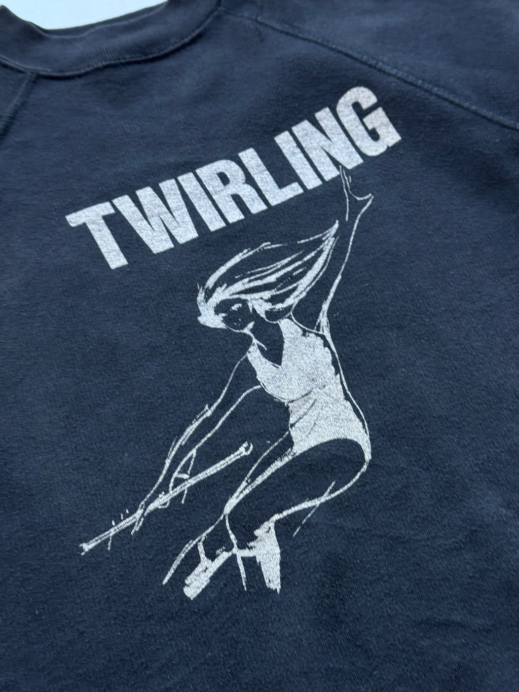 Black Twirling 90's Vintage Graphic Sweatshirt Jumper - Small