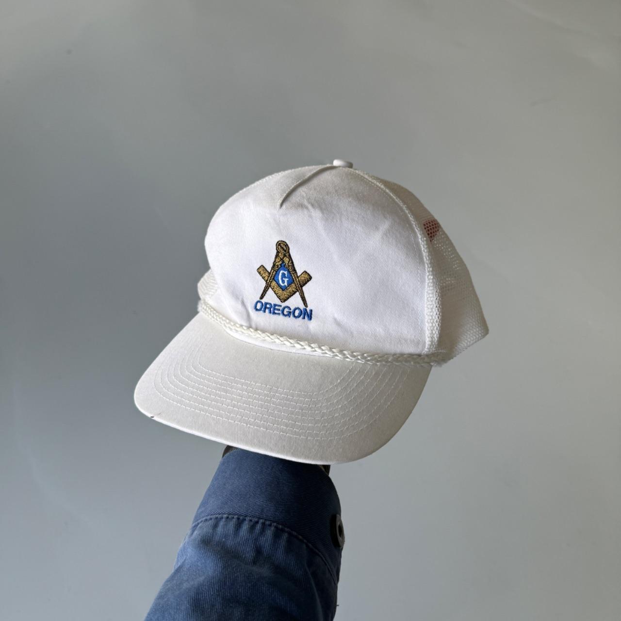 White Oregon Vintage Mesh SnapBack Trucker Cap