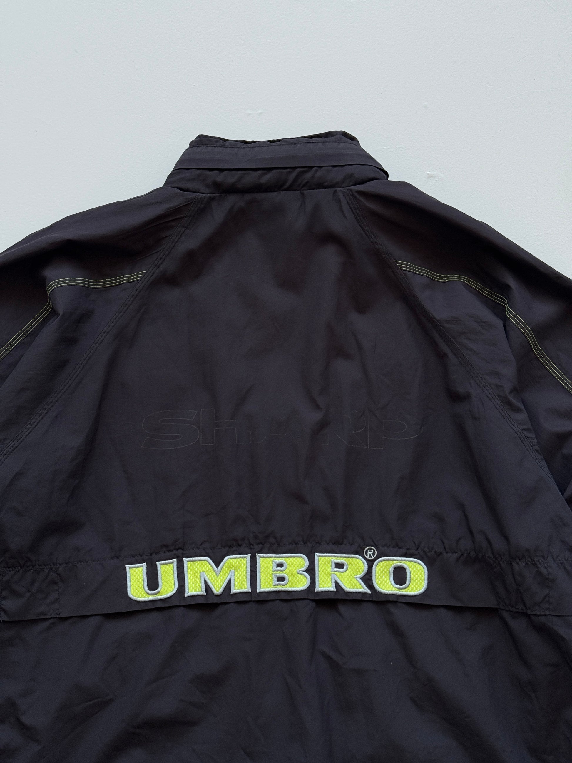 Umbro Manchester United Sharp 90's Vintage Windbreaker Jacket - Large