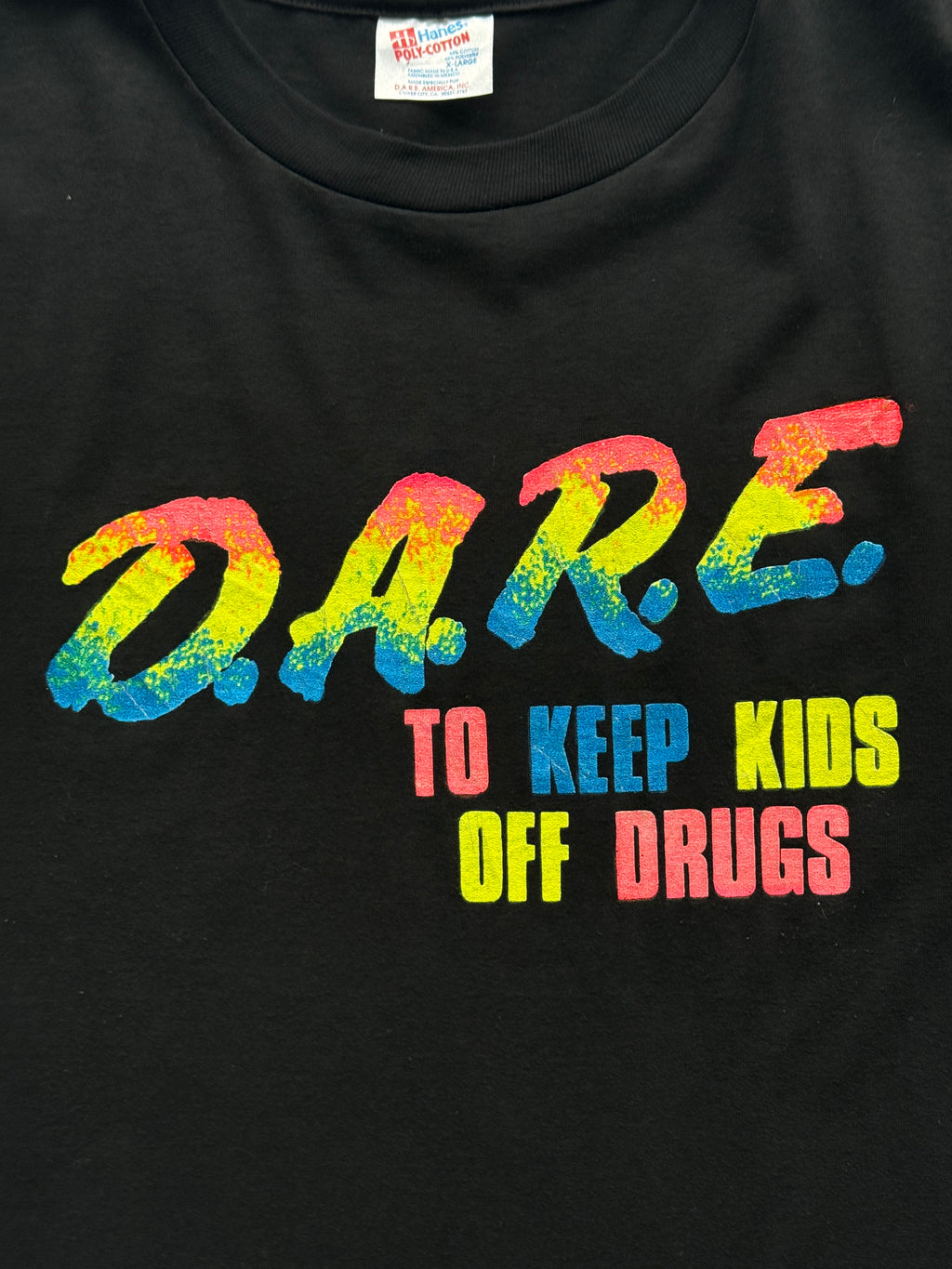 Black Dare 90's Vintage Single Stitch Graphic T-Shirt - XL