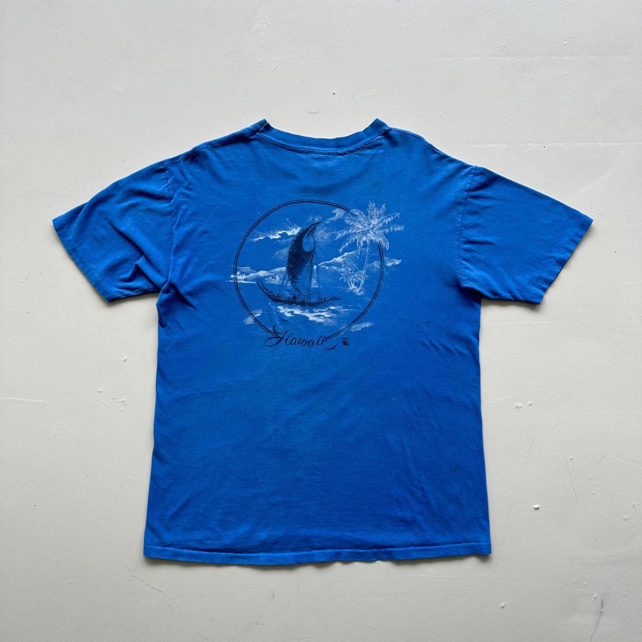 Blue Hawaii Tourist Thrashed 90s Vintage T-shirt - XL