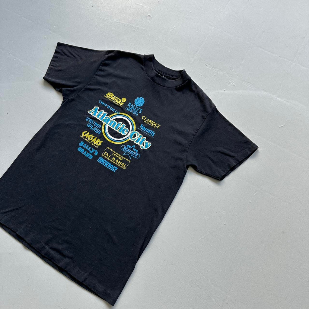 Black Atlantic City 90s Vintage T-shirt - Small