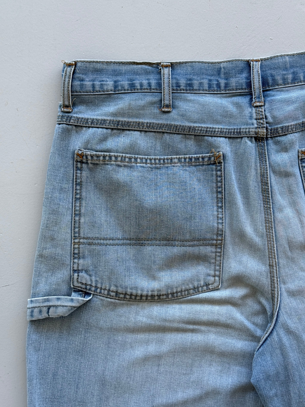 Light Blue Old Navy 00's Vintage Y2K Baggy Carpenter Denim Shorts - W40 x L11