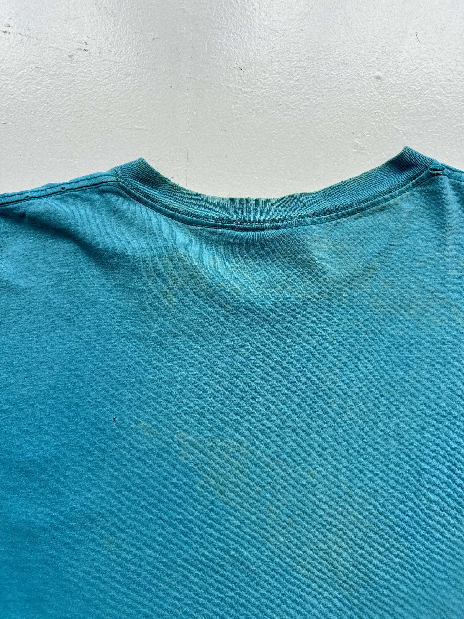 Blue Miami Dolphins Vintage Single Stitch NFL T-Shirt 90's - 2XL