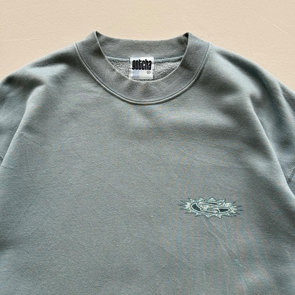 Light Blue Gotcha 90’s Vintage Surf Graphic Sweatshirt - Large