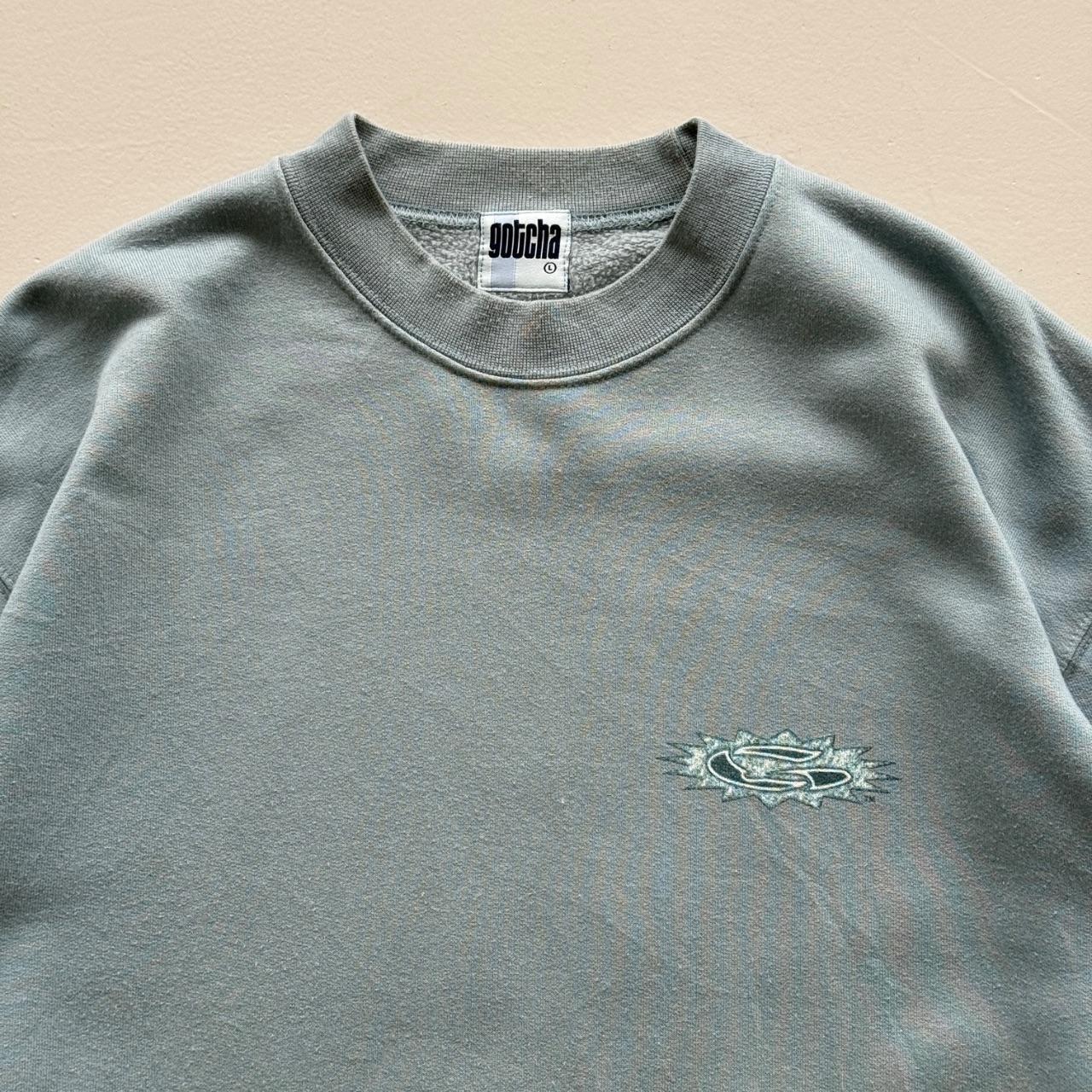 Light Blue Gotcha 90’s Vintage Surf Graphic Sweatshirt - Large