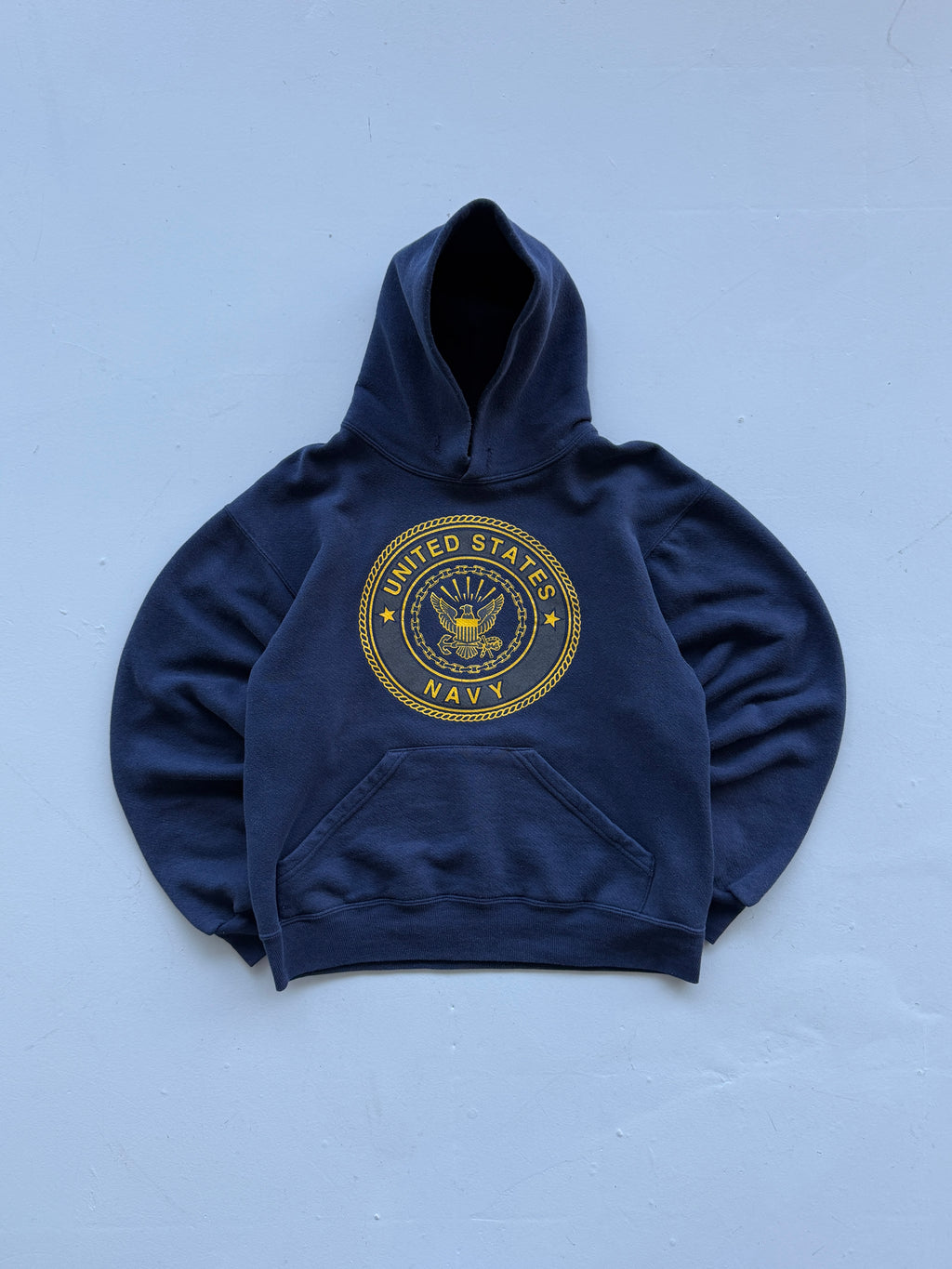 Navy United States Navy Made in USA Vintage Hoodie - Small