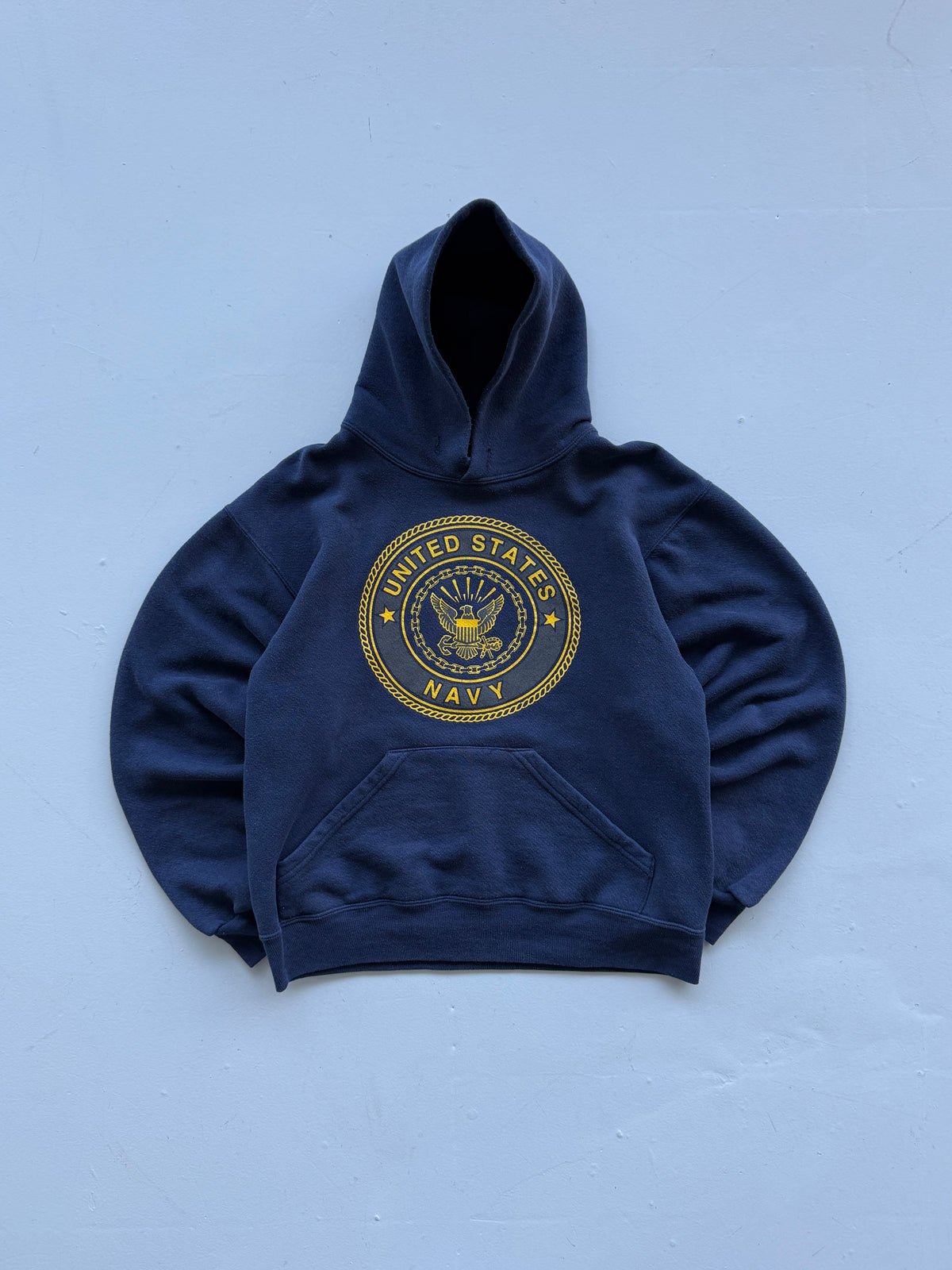 Navy United States Navy Made in USA Vintage Hoodie - Small