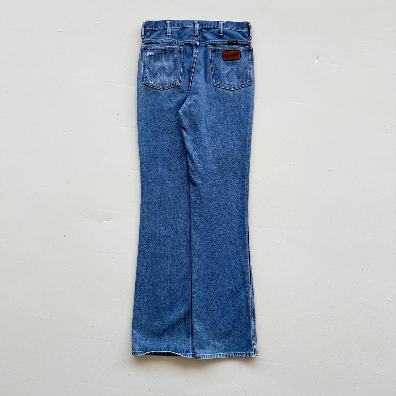 Blue Wrangler 501 Denim 90's Vintage Bootcut / Flared Jeans - 30” x 35”