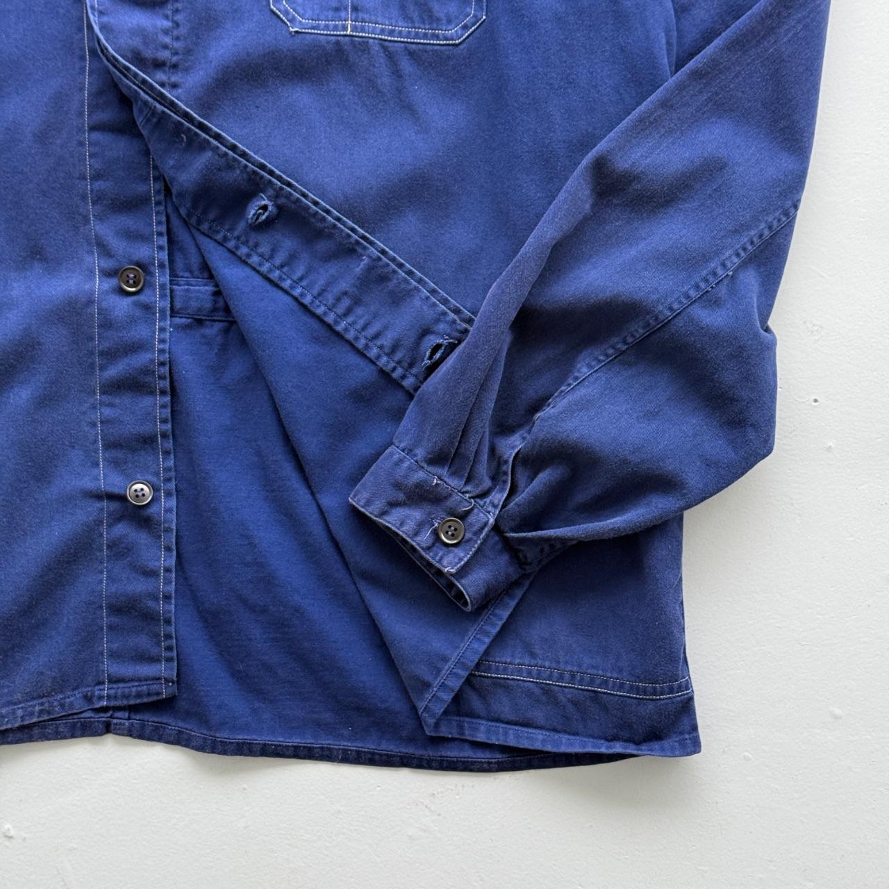 Blue French Workwear Style 80’s Vintage Chore Jacket - Large