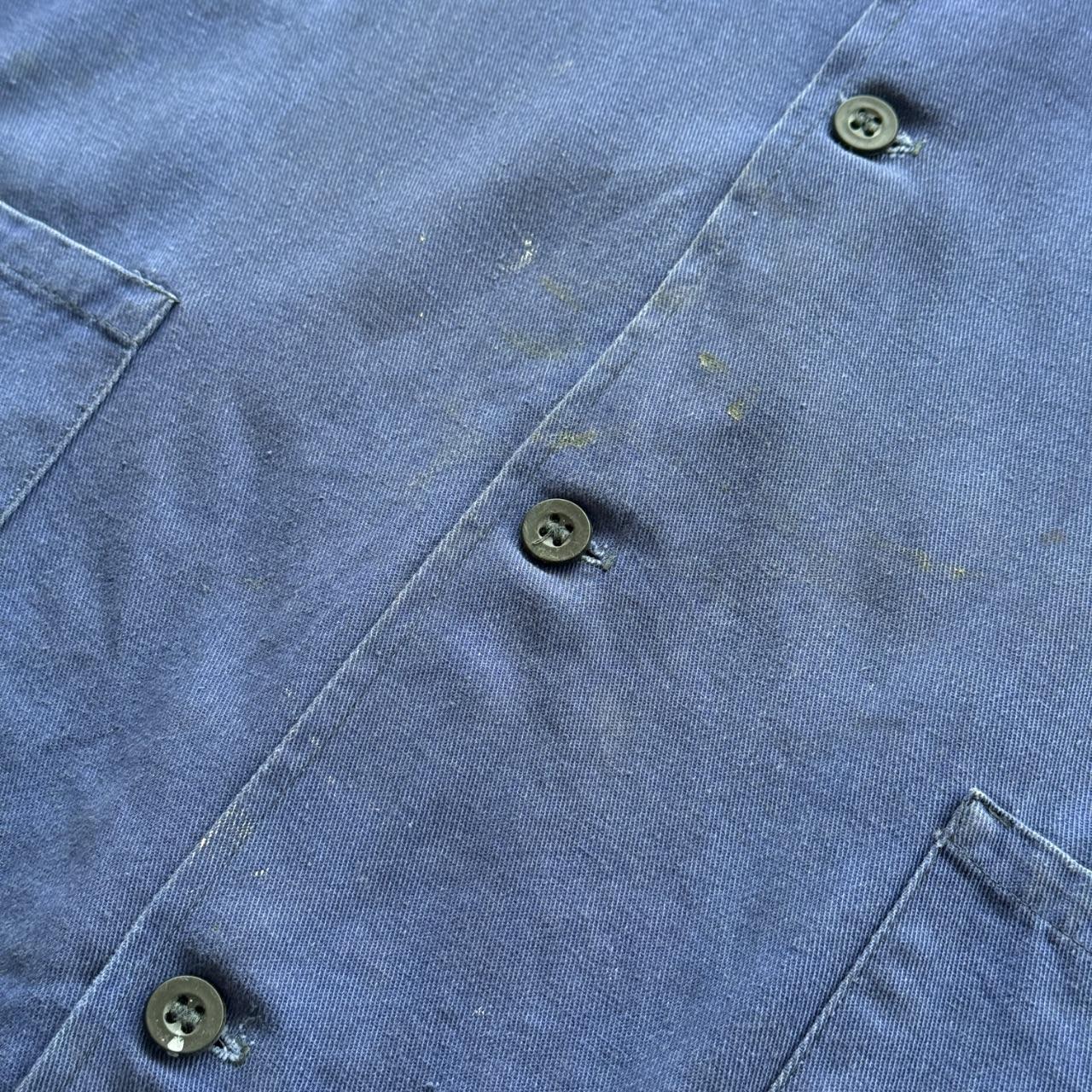 Faded Blue French Workwear 90’s Vintage Chore Jacket CH011 - Large