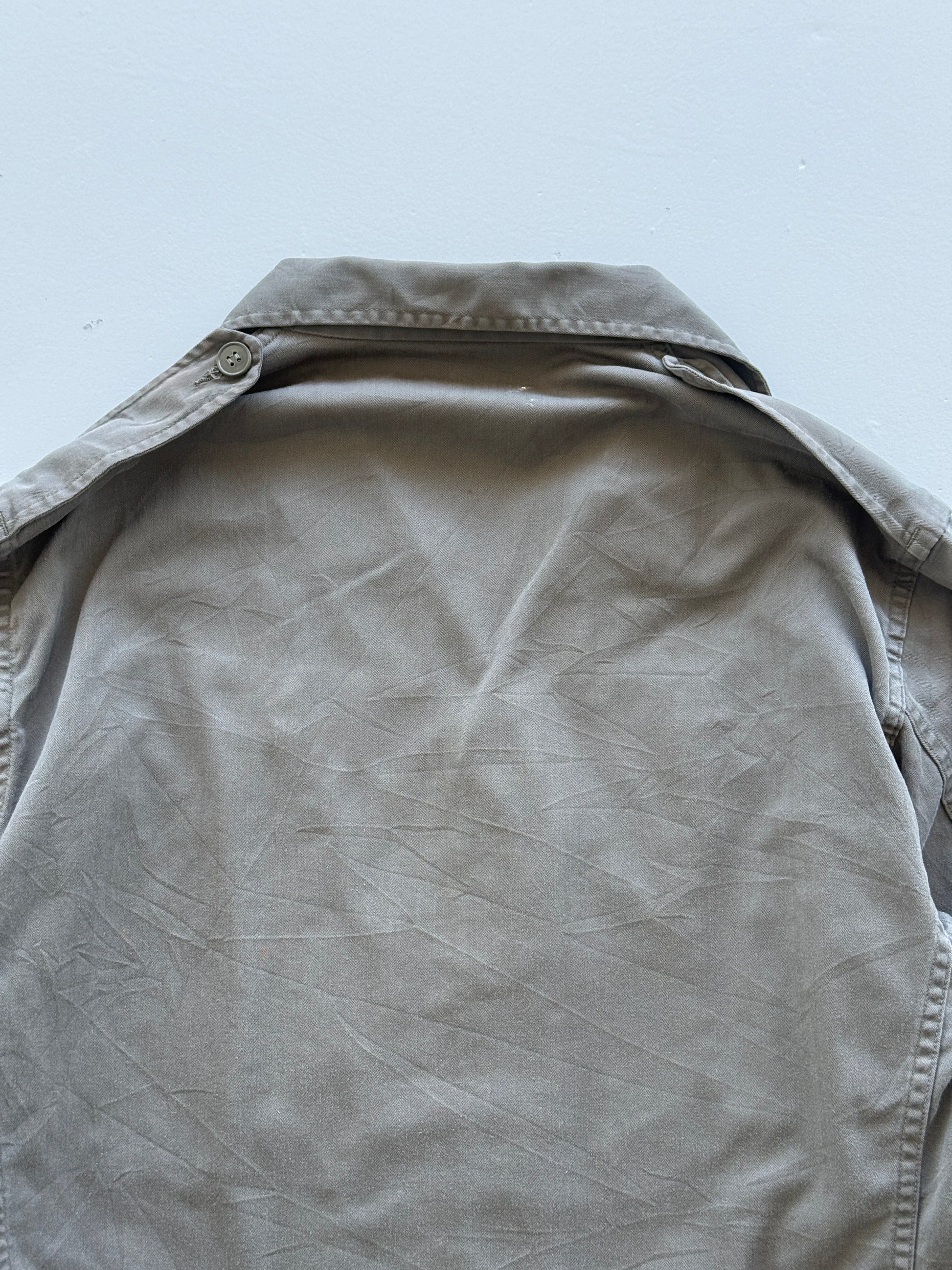 Green French Army Military 80's Vintage Field Jacket - Medium