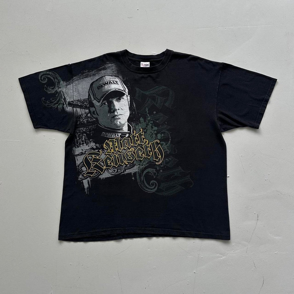 Black Nascar Y2K Tribal Vintage T-shirt - 2XL