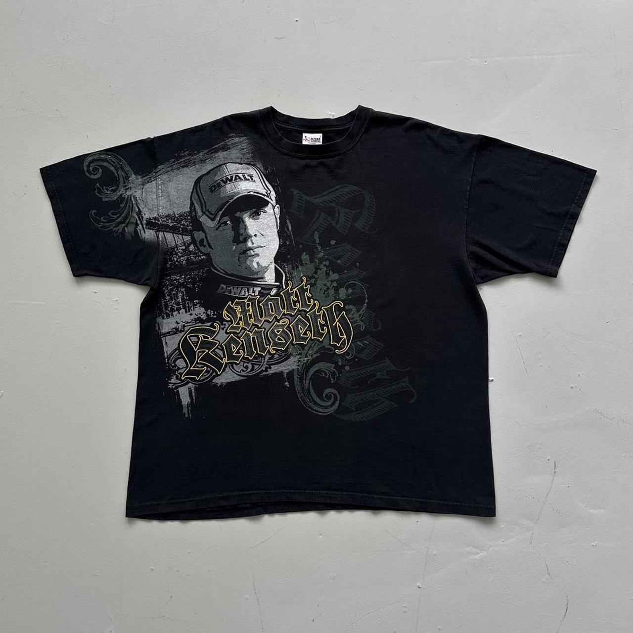 Black Nascar Y2K Tribal Vintage T-shirt - 2XL