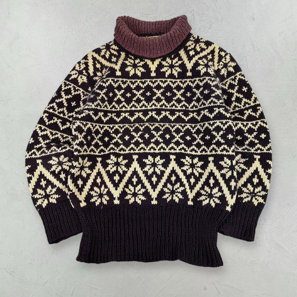 Hand Knit 90's Woollen Sweatshirt - Large