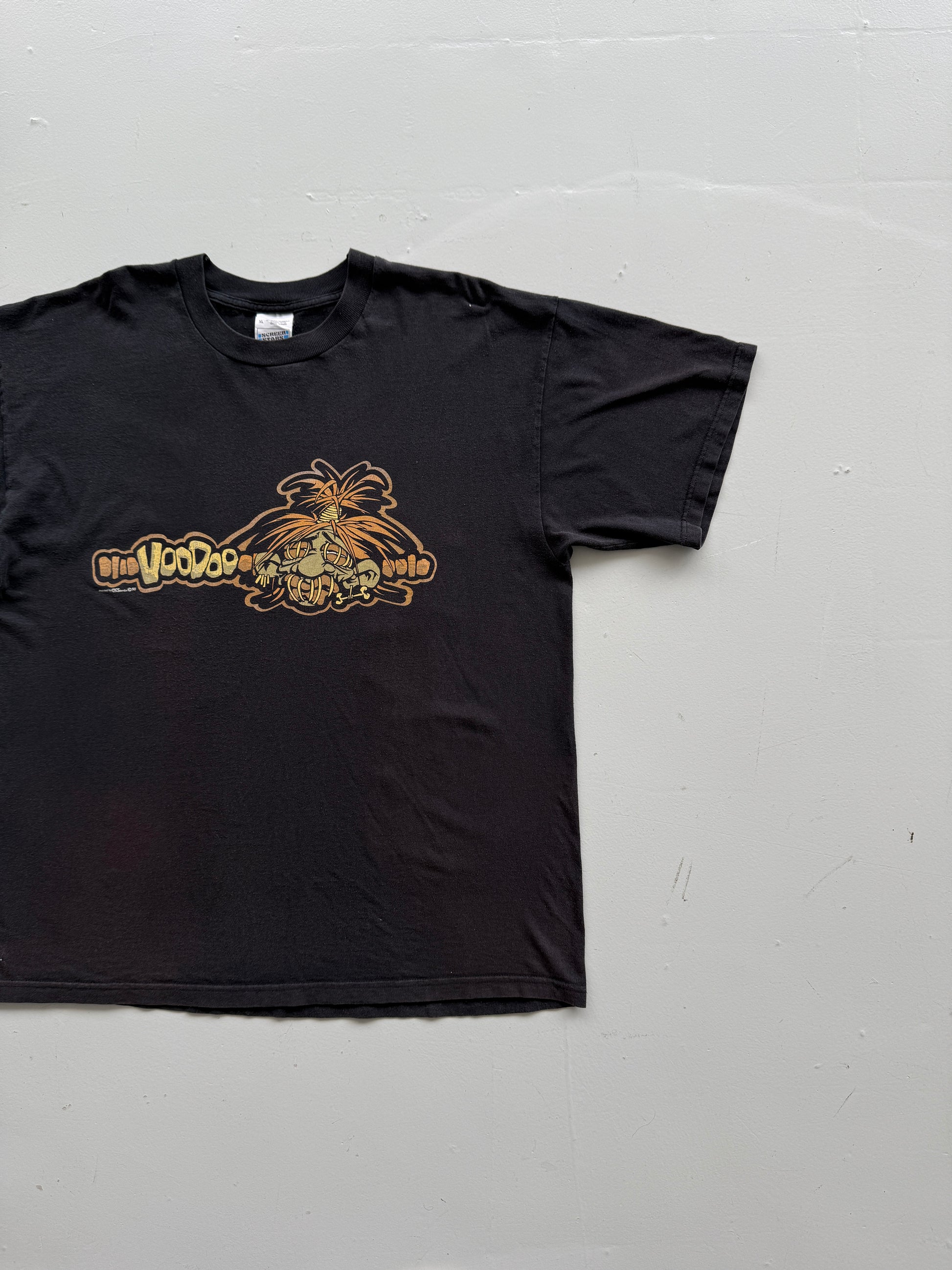 Black Voodoo 90's Vintage Tourist Graphic T-Shirt - XL