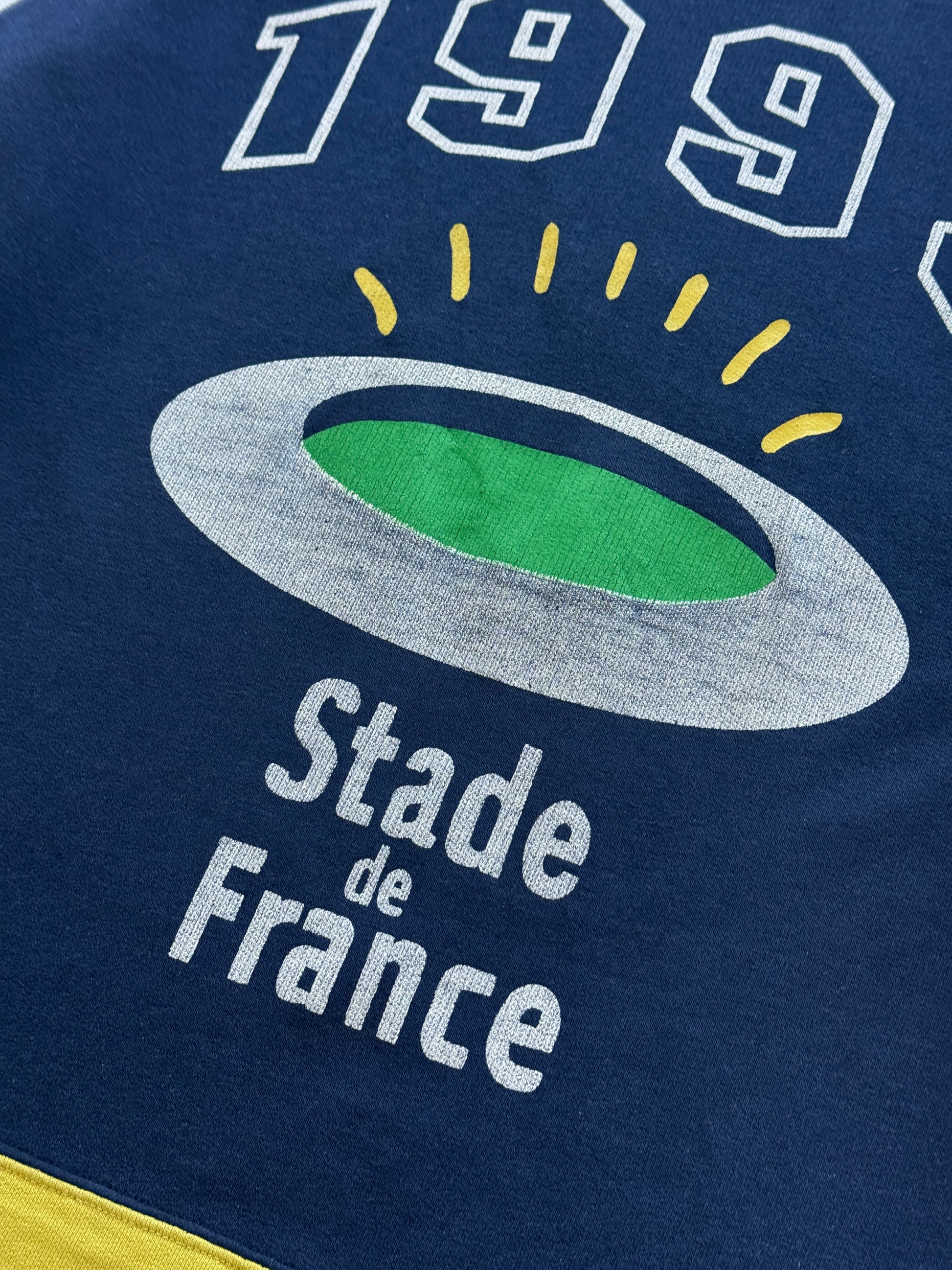 Navy Blue Stade de France 90's Vintage Rugby Graphic Sweatshirt Jumper - XL