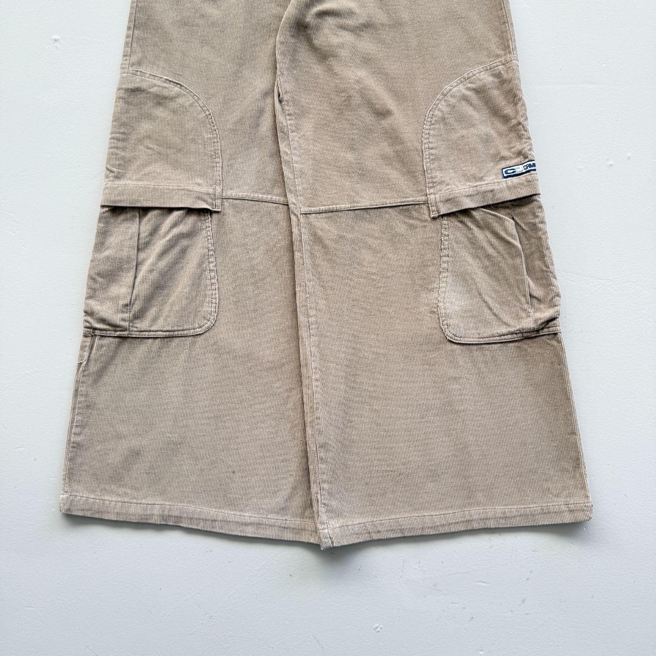 Cream Corduroy Criminal Damage 00's Vintage Cargo's - 36” x 32”