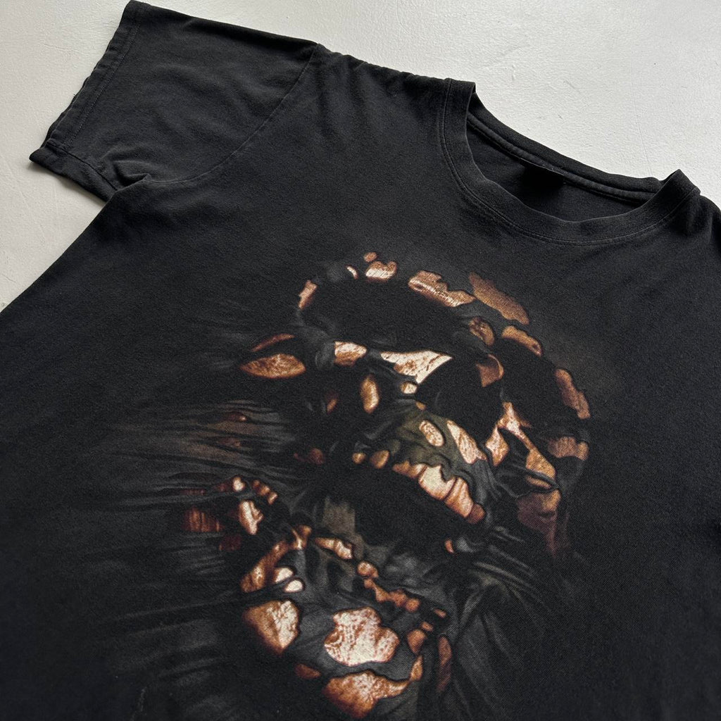 Black Gothic Skull Y2K 00s Vintage T-shirt - Boxy Large