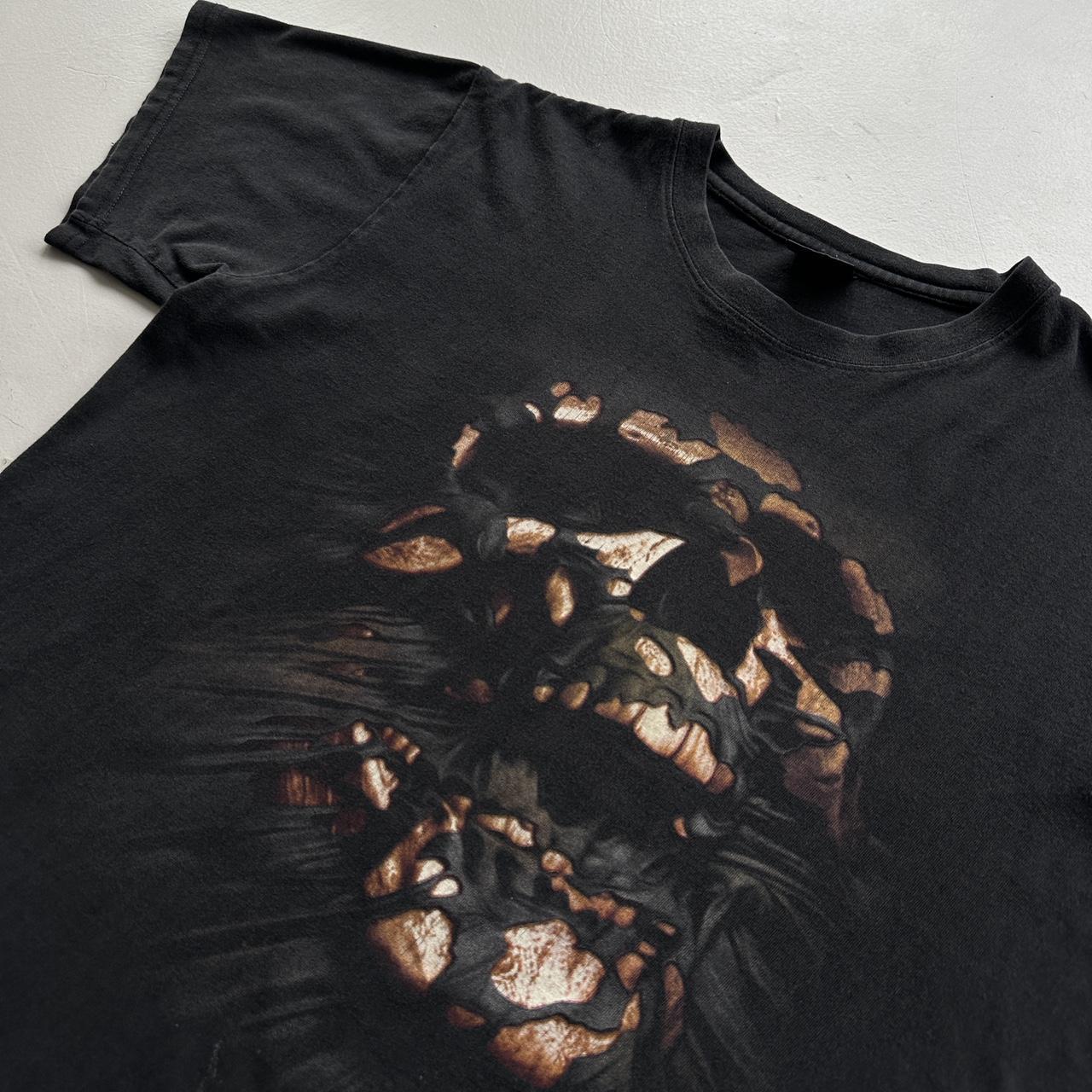 Black Gothic Skull Y2K 00s Vintage T-shirt - Boxy Large