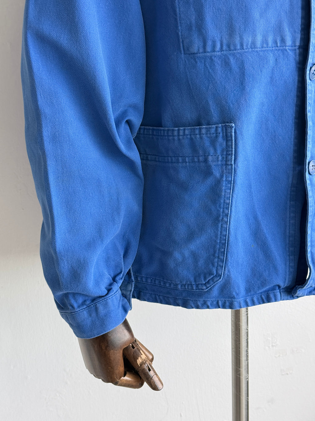 Blue French 1960s Vintage Workwear Chore Jacket CH507 - Medium
