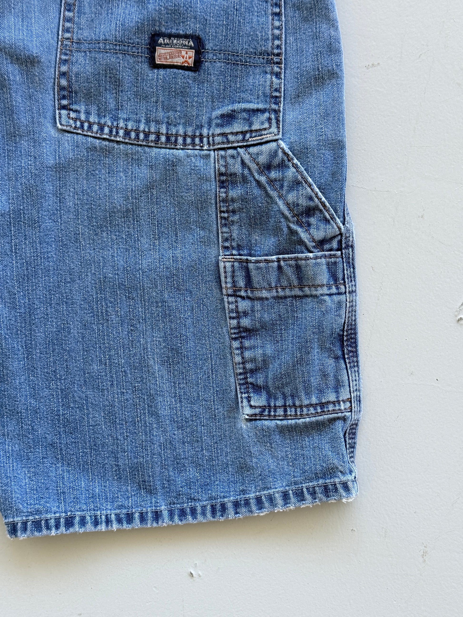 Blue Arizona Jeans 00's Vintage Y2K Baggy Carpenter Denim Shorts - W32 x L9.5