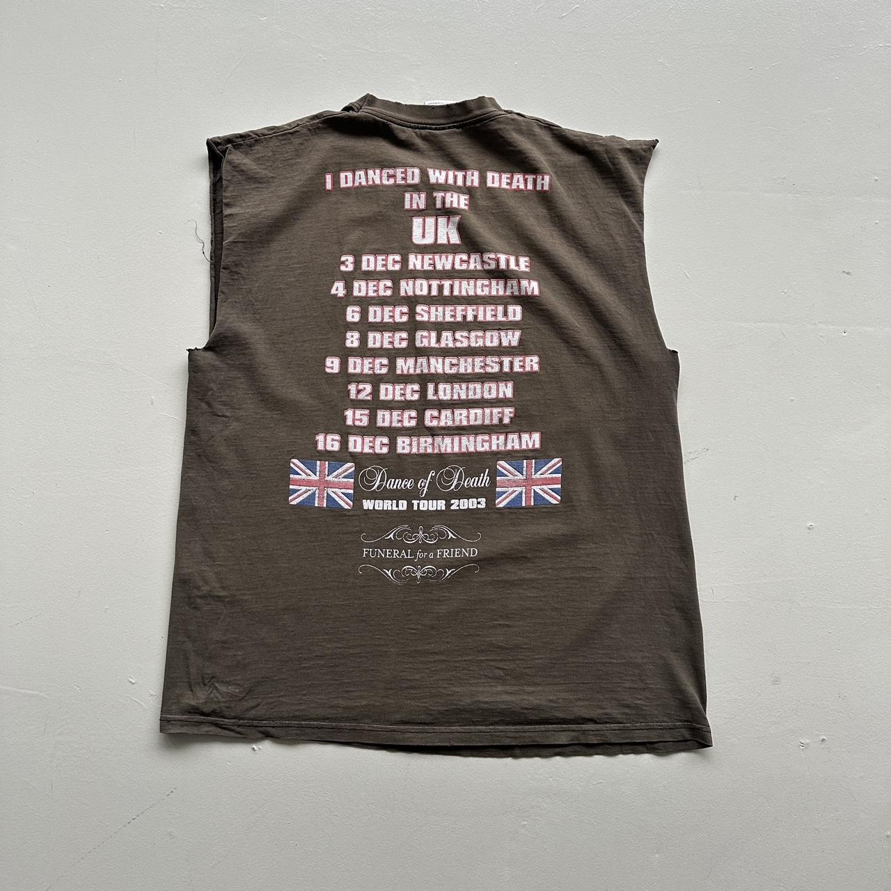 Faded Grey Iron Maiden 2004 Vintage Graphic Hand-cut Band Tshirt Vest - Large